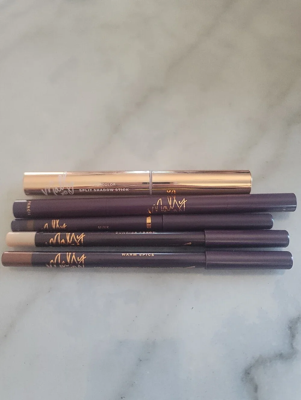 Mally Evercolor Starlight/Gel Waterproof Liner, Brow Pencil,& Split Shadow Stick